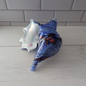 IRIS Bohemia Glass Conch Shell Nautical Decor Accent beach decor